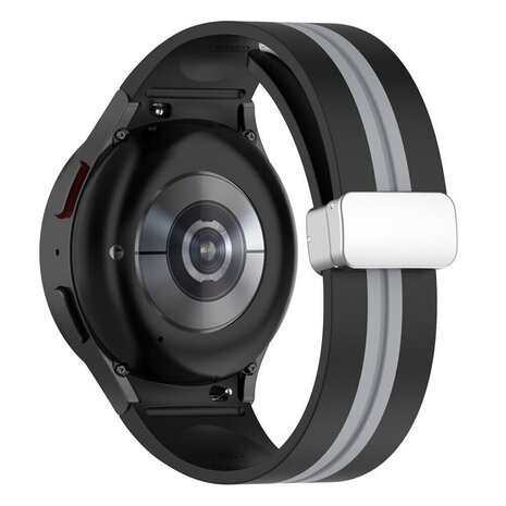 Strap-it Strap-it Bracelet magnétique sport Samsung Galaxy Watch 4 Classic 42mm (noir/gris) Strap-it Strap-it Bracelet magnétique sport Samsung Galaxy Watch 4 Classic 42mm (noir/gris)