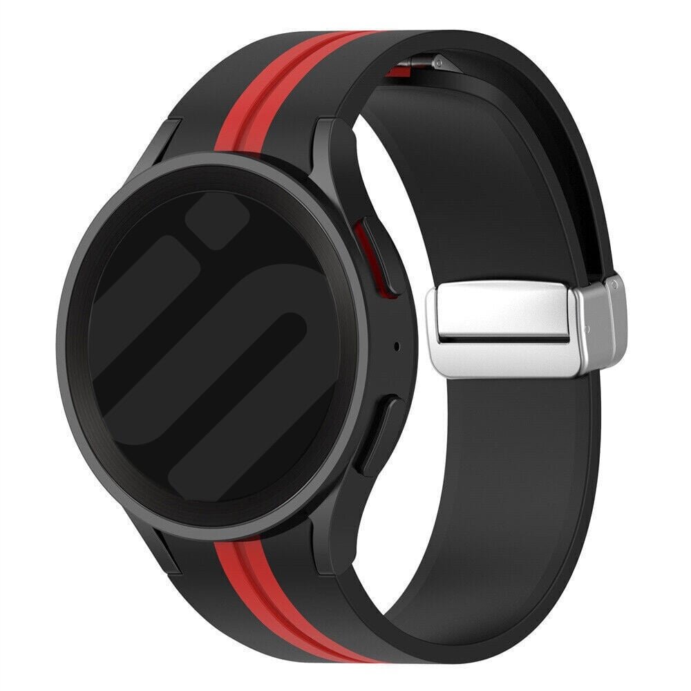 Strap-it Strap-it Bracelet magnétique sport Samsung Galaxy Watch 6 44mm (noir/rouge) Strap-it Strap-it Bracelet magnétique sport Samsung Galaxy Watch 6 44mm (noir/rouge)