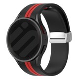 Strap-it Bracelet magnétique sport Samsung Galaxy Watch 6 Classic 47mm (noir/rouge) Strap-it Bracelet magnétique sport Samsung Galaxy Watch 6 Classic 47mm (noir/rouge)