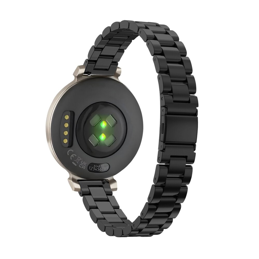 Bandz Bandz Bracelet acier 'Classic' Garmin Lily 2 (noir)