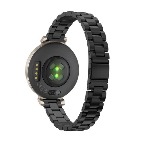 Bandz Bandz Bracelet acier 'Classic' Garmin Lily 2 (noir)