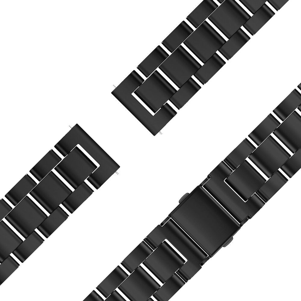 Bandz Bandz Bracelet acier 'Classic' Garmin Lily 2 (noir)