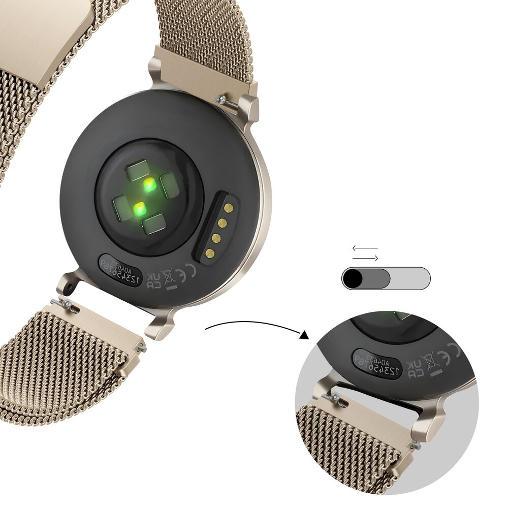 Bandz Bandz Bracelet Milanais loop Garmin Lily 2 (champagne)