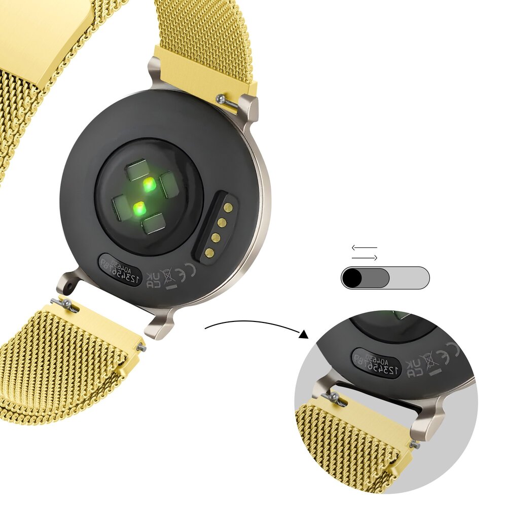 Bandz Bandz Bracelet Milanais loop Garmin Lily 2 (or)