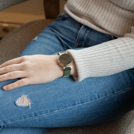 Bandz Bandz Bracelet nylon tressé Garmin Lily 2 (vert)