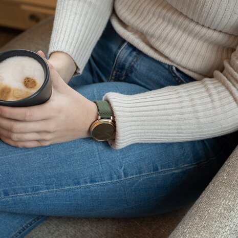 Bandz Bandz Bracelet nylon tressé Garmin Lily 2 (vert)