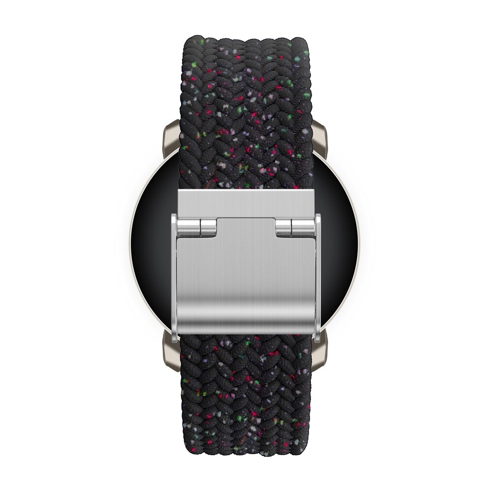 Bandz Bandz Bracelet nylon tressé Garmin Lily 2 (noir melange)