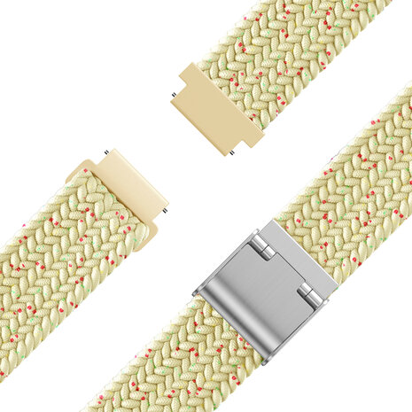 Bandz Bandz Bracelet nylon tressé Garmin Lily 2 (beige melange)