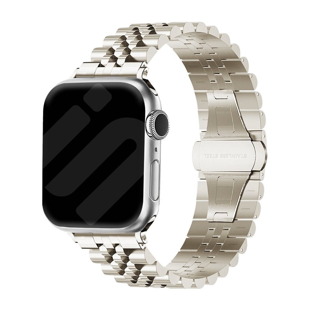 Strap-it Strap-it Bracelet Acier Apple Watch Jubilee (lumière stellaire) Strap-it Strap-it Bracelet Acier Apple Watch Jubilee (lumière stellaire)