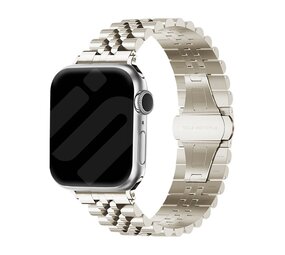 Strap-it Bracelet Acier Apple Watch Jubilee (lumière stellaire)