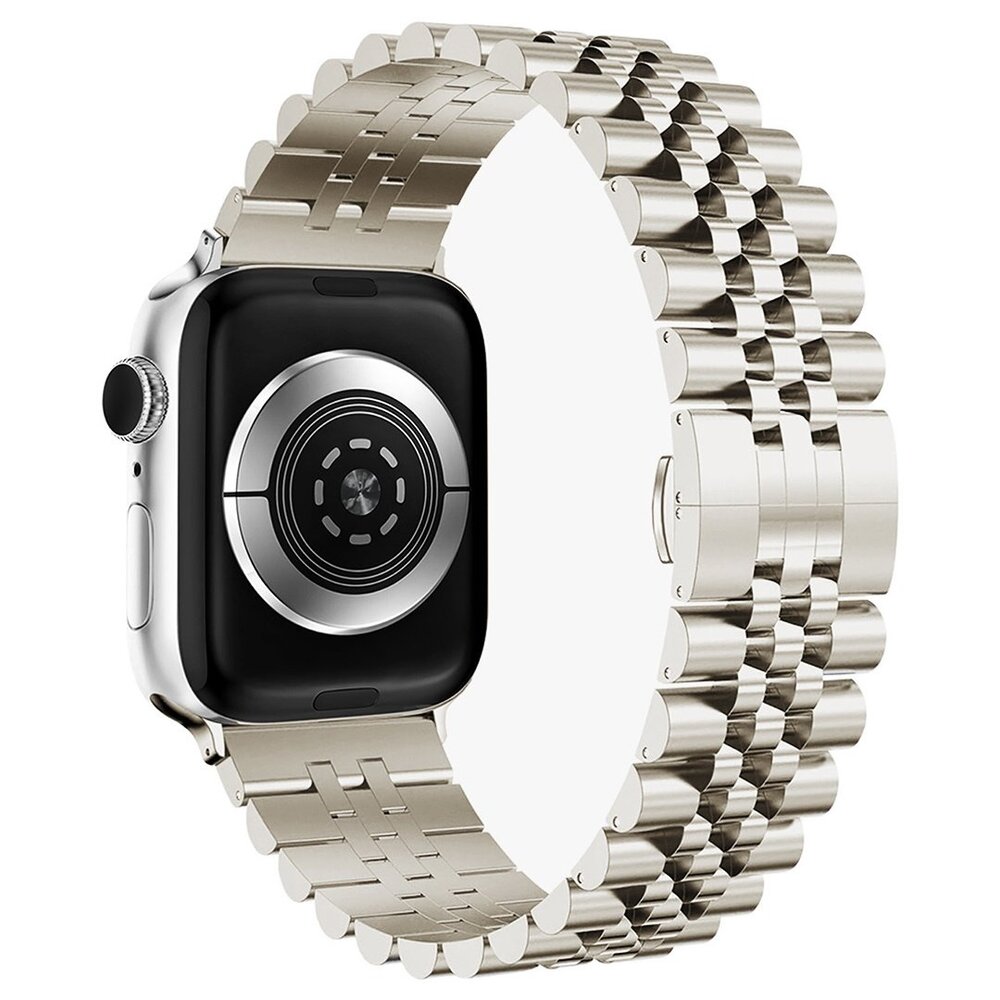 Strap-it Strap-it Bracelet Acier Apple Watch Jubilee (lumière stellaire) Strap-it Strap-it Bracelet Acier Apple Watch Jubilee (lumière stellaire)