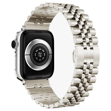 Strap-it Strap-it Bracelet Acier Apple Watch Jubilee (lumière stellaire) Strap-it Strap-it Bracelet Acier Apple Watch Jubilee (lumière stellaire)