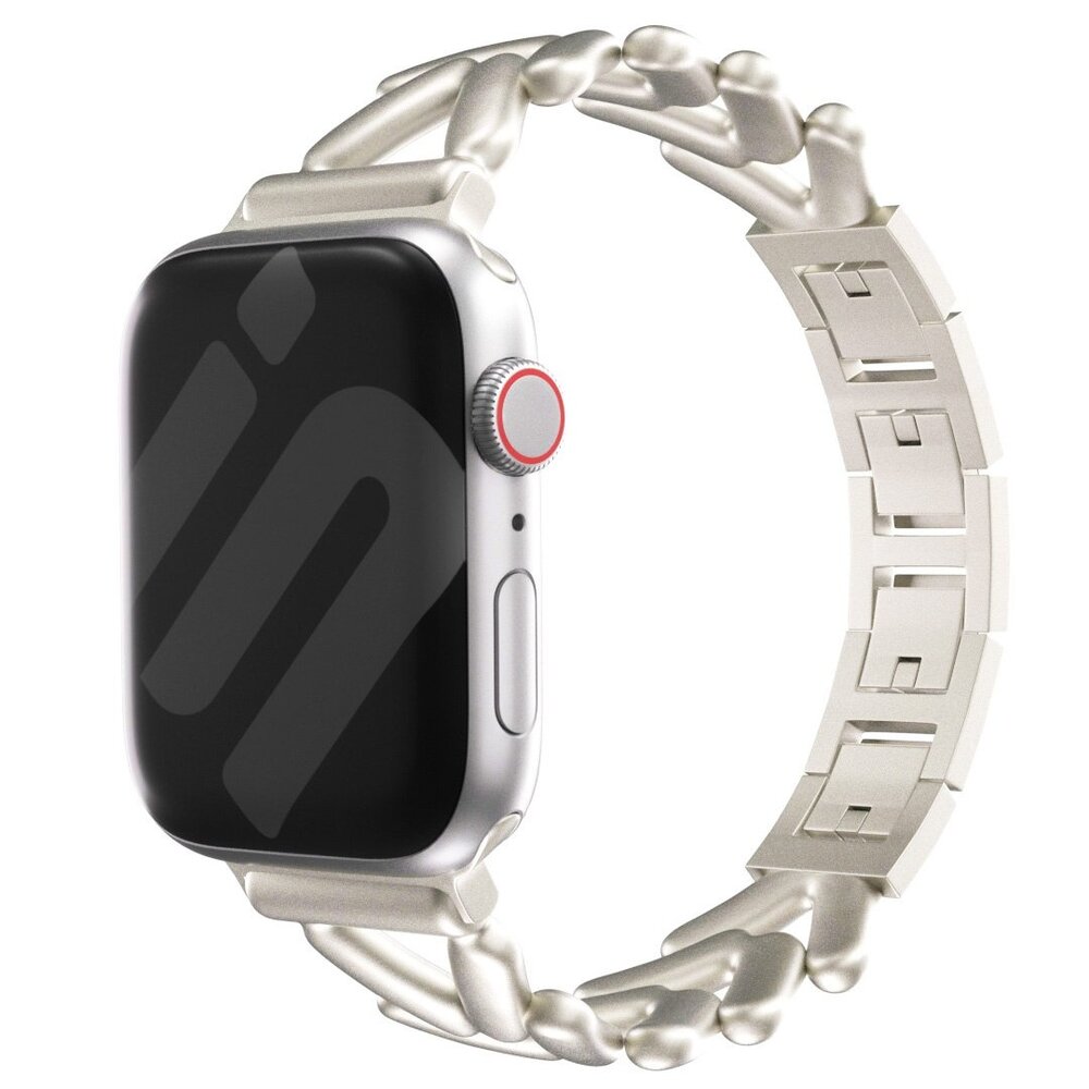 Strap-it Strap-it Bracelet acier V-type Apple Watch (lumière stellaire)