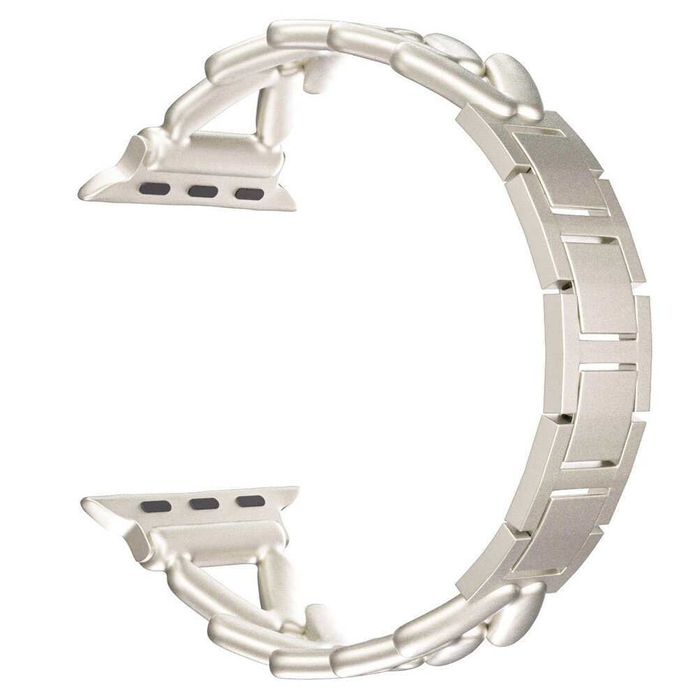 Strap-it Strap-it Bracelet acier V-type Apple Watch (lumière stellaire)