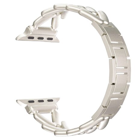 Strap-it Strap-it Bracelet acier V-type Apple Watch (lumière stellaire)