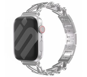 Strap-it Bracelet acier V-type Apple Watch (argent)