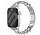 Strap-it Bracelet acier V-type Apple Watch (argent)