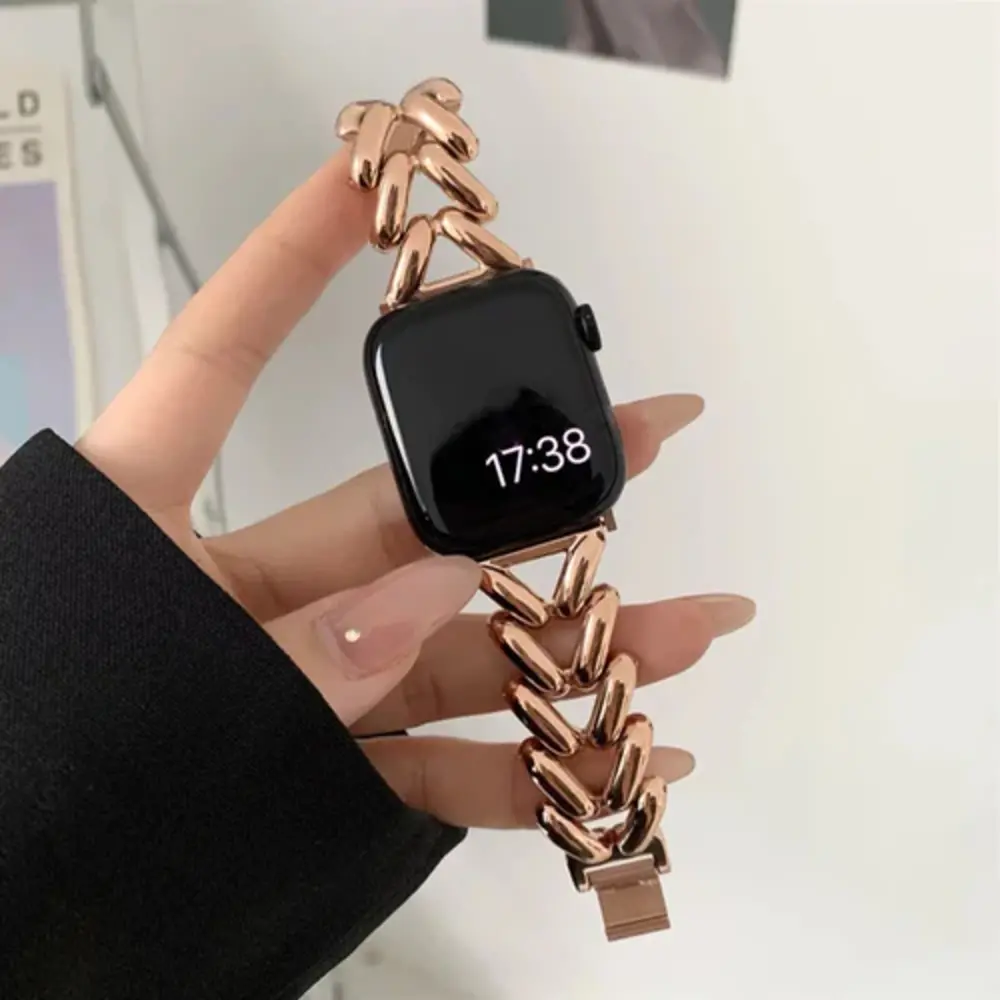 Strap-it Strap-it Bracelet acier V-type Apple Watch (or rose)