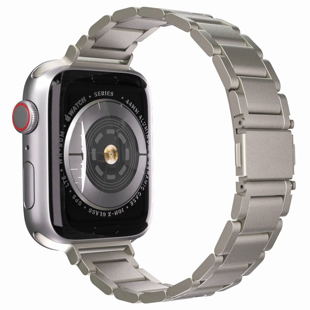 Strap-it Strap-it Bracelet méttalique fin de luxe Apple Watch (lumière stellaire)