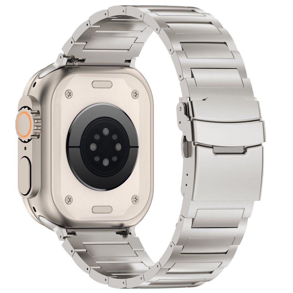 Strap-it Strap-it Bracelet titane H-Type Apple Watch (argent)