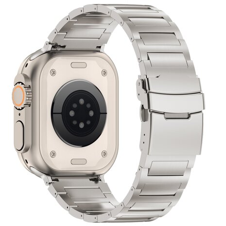 Strap-it Strap-it Bracelet titane H-Type Apple Watch (argent)