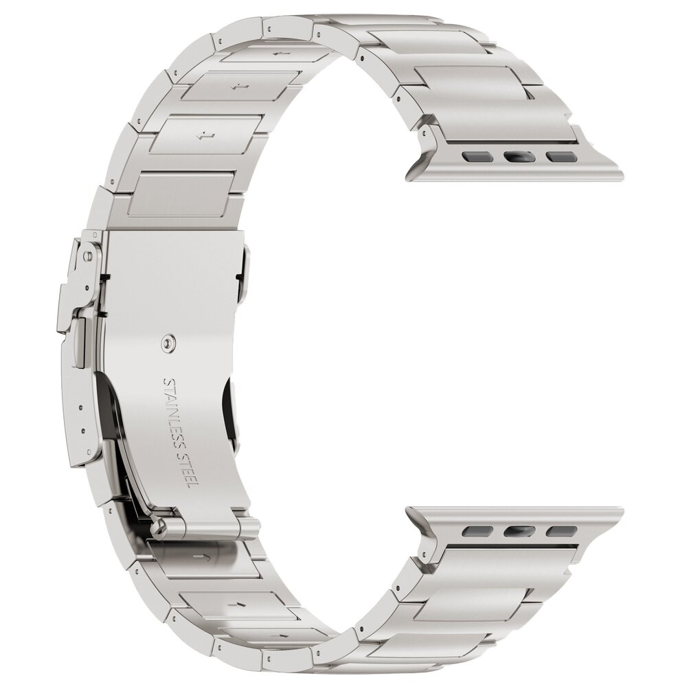 Strap-it Strap-it Bracelet titane H-Type Apple Watch (argent)