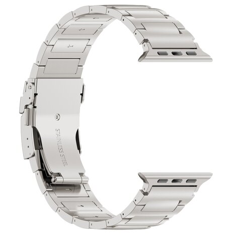 Strap-it Strap-it Bracelet titane H-Type Apple Watch (argent)