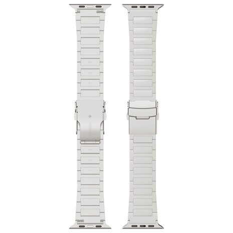 Strap-it Strap-it Bracelet titane H-Type Apple Watch (argent)