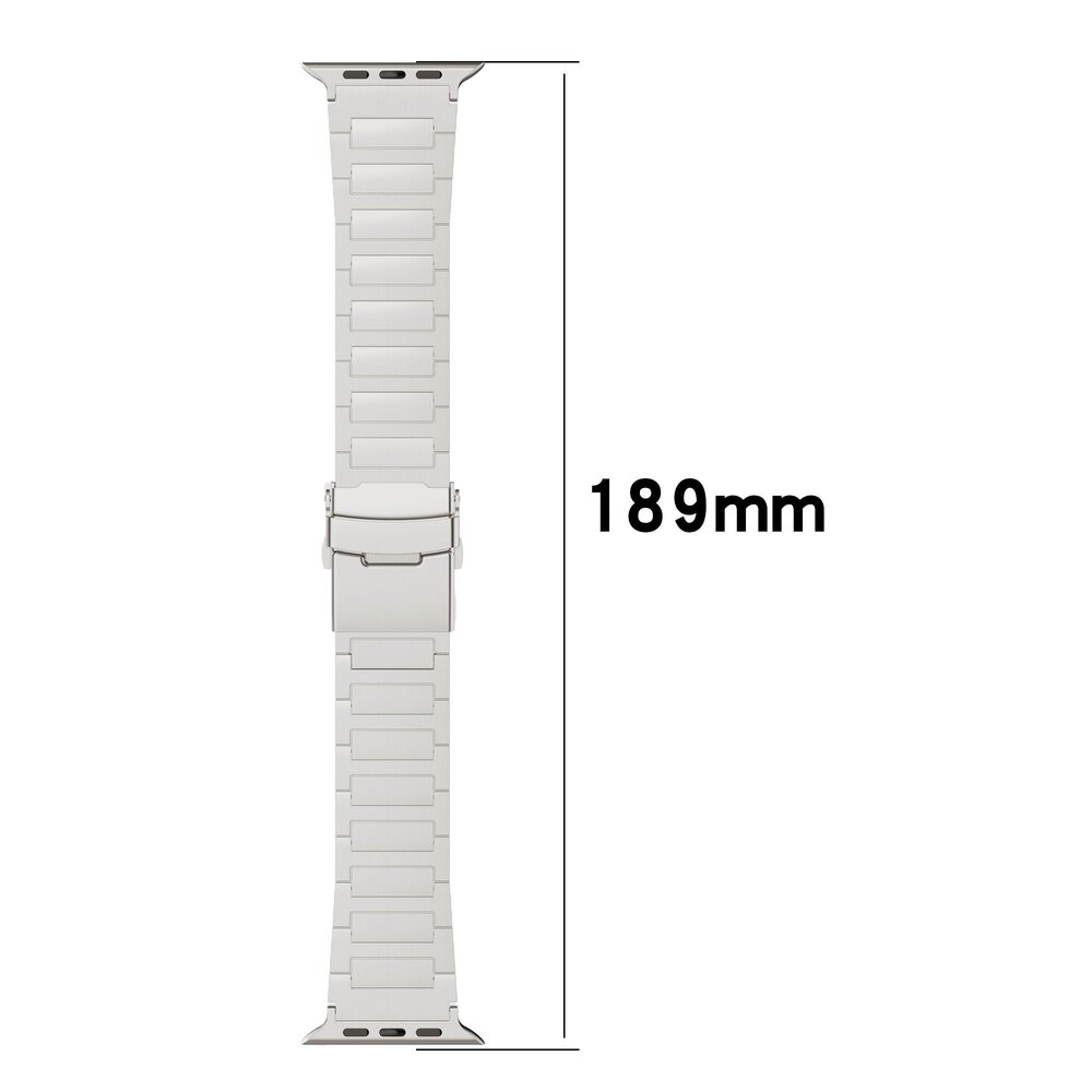 Strap-it Strap-it Bracelet titane H-Type Apple Watch (argent)