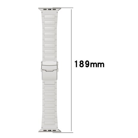 Strap-it Strap-it Bracelet titane H-Type Apple Watch (argent)