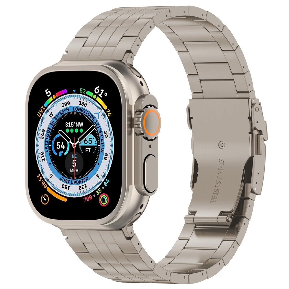 Strap-it Strap-it Bracelet titane Duo Apple Watch (titanium)