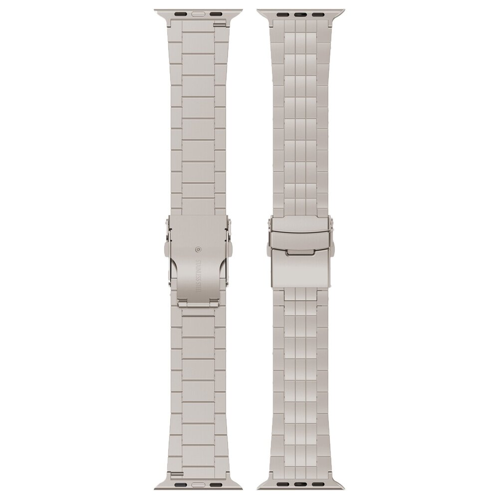 Strap-it Strap-it Bracelet titane Duo Apple Watch (gris)