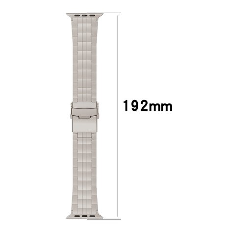 Strap-it Strap-it Bracelet titane Duo Apple Watch (gris)