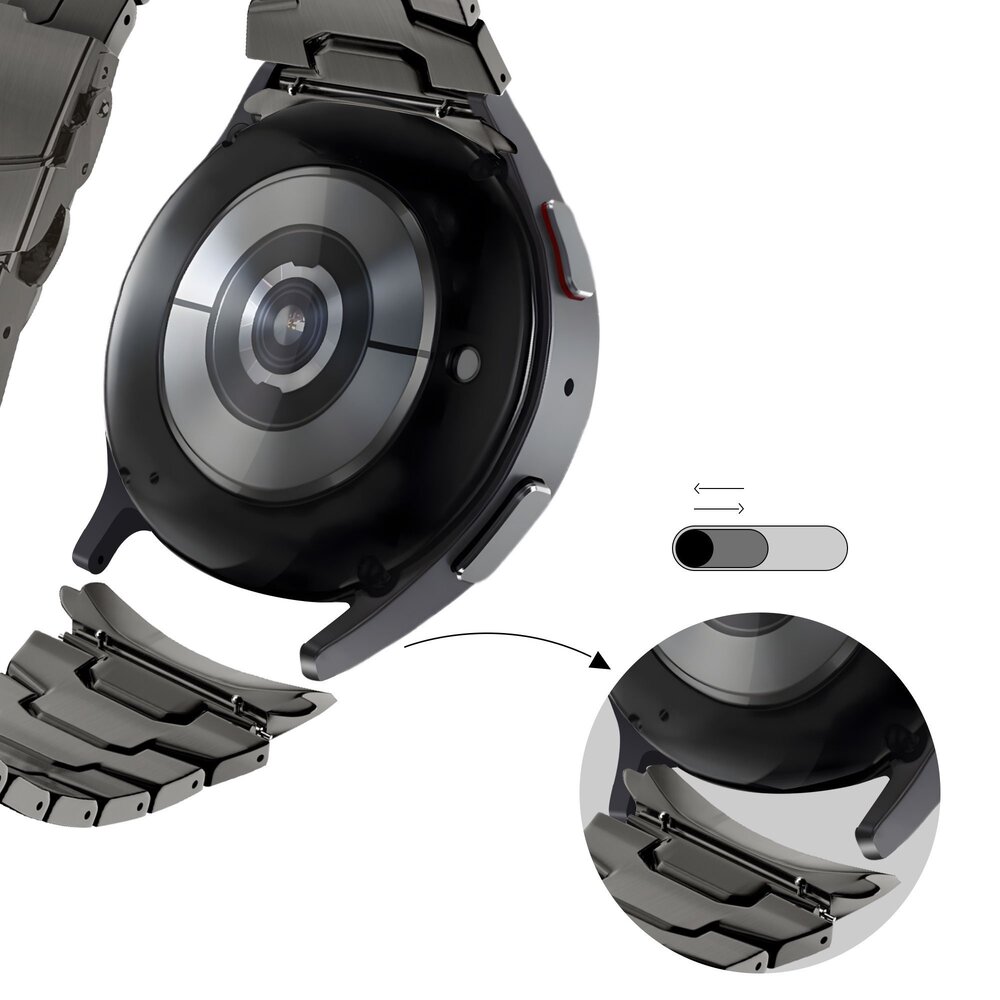 Bandz Bandz Bracelet acier Iron Samsung Galaxy Watch 5 - 40mm (graphite)