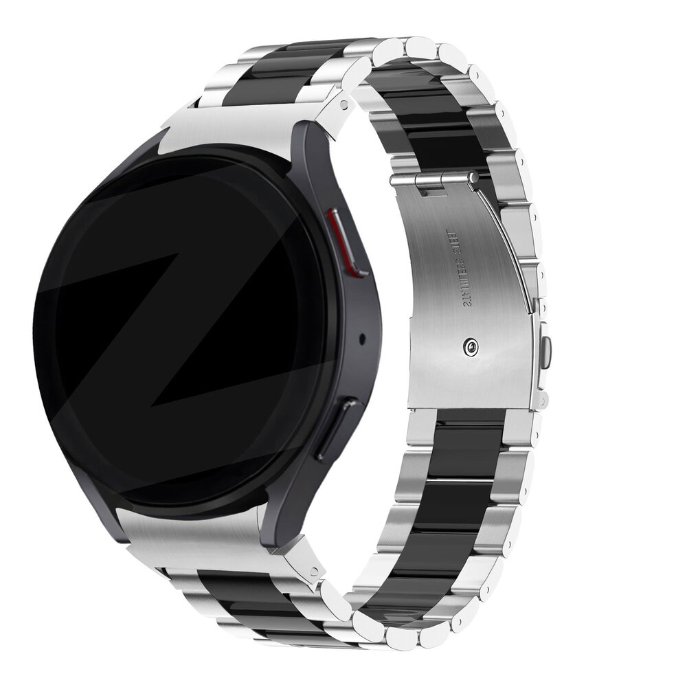 Bandz Bandz Bracelet acier 'Classic' Samsung Galaxy Watch 6 Classic 47mm (argent/noir) Bandz Bandz Bracelet acier 'Classic' Samsung Galaxy Watch 6 Classic 47mm (argent/noir)