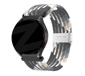 Bandz Bandz Bracelet nylon tressé Samsung Galaxy Watch 6 Classic 47mm (noir melange)