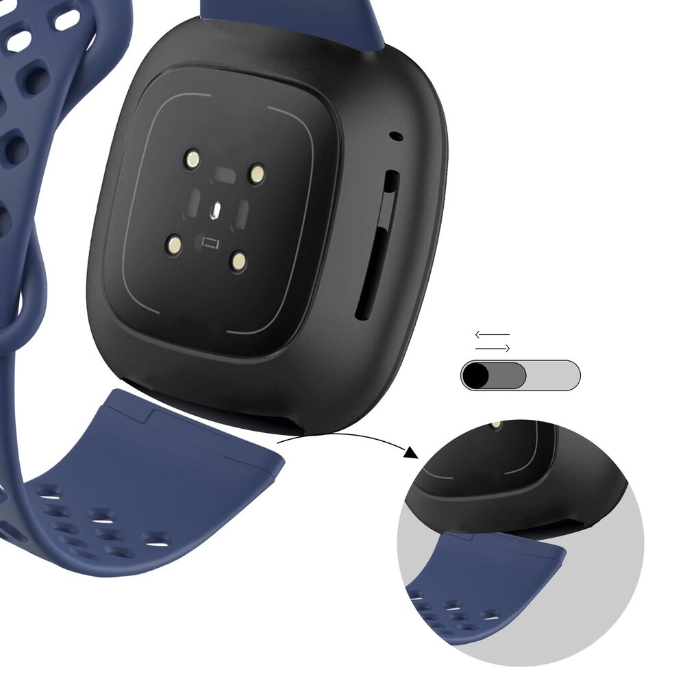 Bandz Bandz Bracelet sport 'Sport Air' Fitbit Versa 4' (bleu foncé) Bandz Bandz Bracelet sport 'Sport Air' Fitbit Versa 4' (bleu foncé)