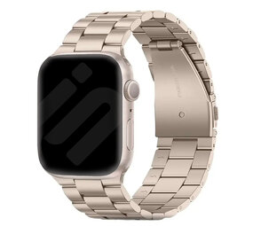 Strap-it Bracelet Apple Watch acier (lumière stellaire)