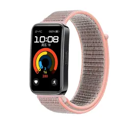 Strap-it Bracelet nylon Huawei Band 9 (rose)