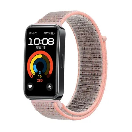 Strap-it Strap-it Bracelet nylon Huawei Band 9 (rose) Strap-it Strap-it Bracelet nylon Huawei Band 9 (rose)