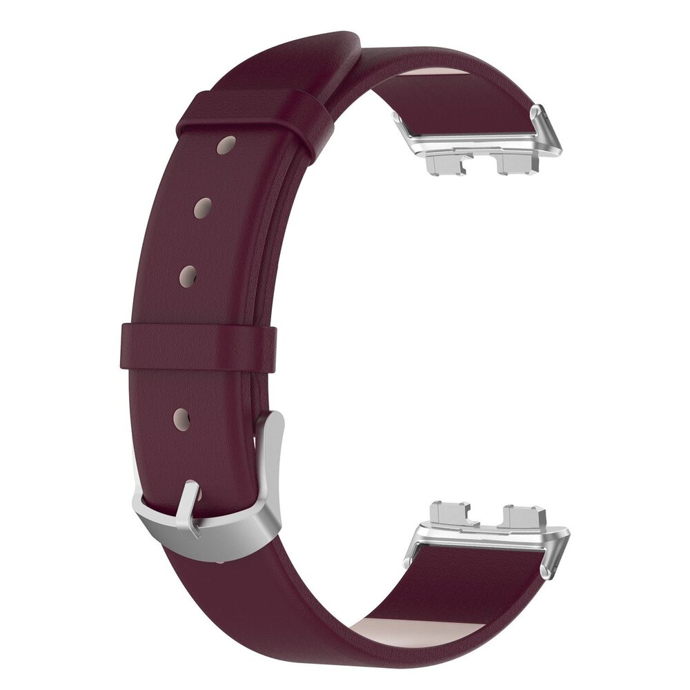 Strap-it Strap-it Bracelet cuir Huawei Band 9 (vin rouge)