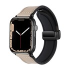 Strap-it Strap It Bracelet cuir avec D-Buckle Apple Watch (beige clair)