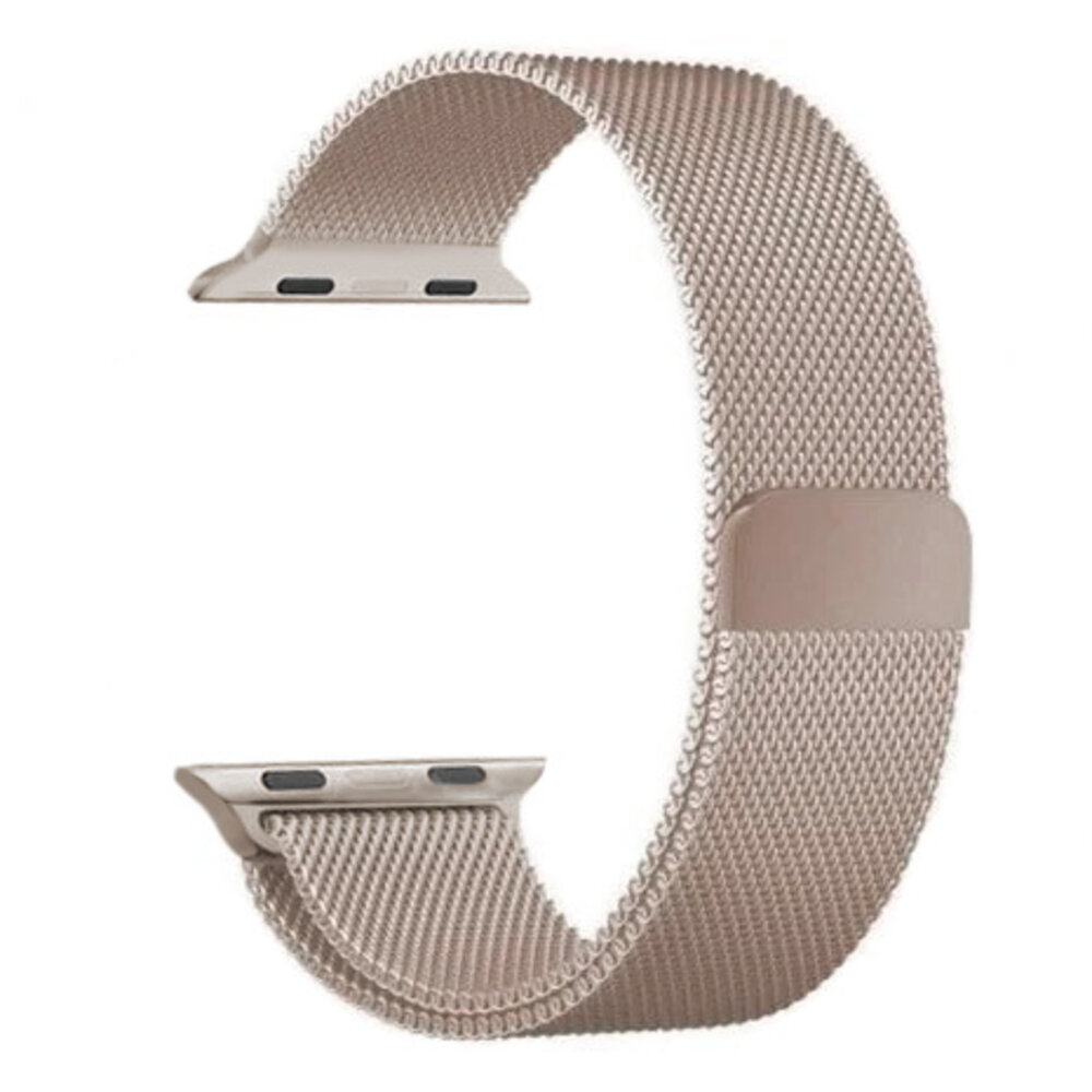 Strap-it Strap-it Bracelet Milanais Apple Watch (lumière stellaire)