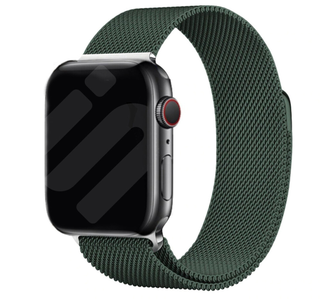 Strap-it Strap-it Bracelet Milanais Apple Watch (vert foncé)