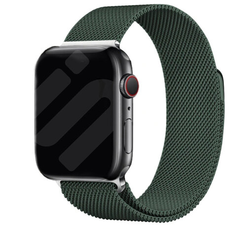 Strap-it Strap-it Bracelet Milanais Apple Watch (vert foncé)