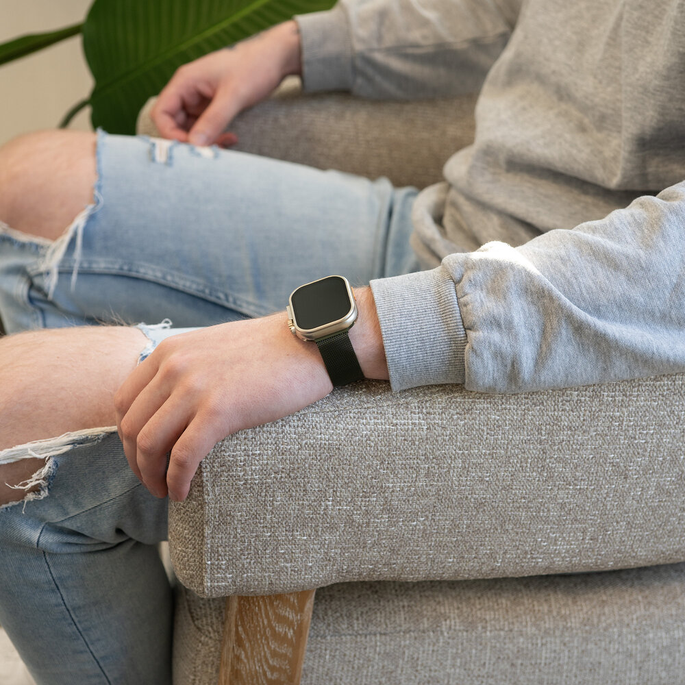 Strap-it Strap-it Bracelet Milanais Apple Watch (vert foncé)