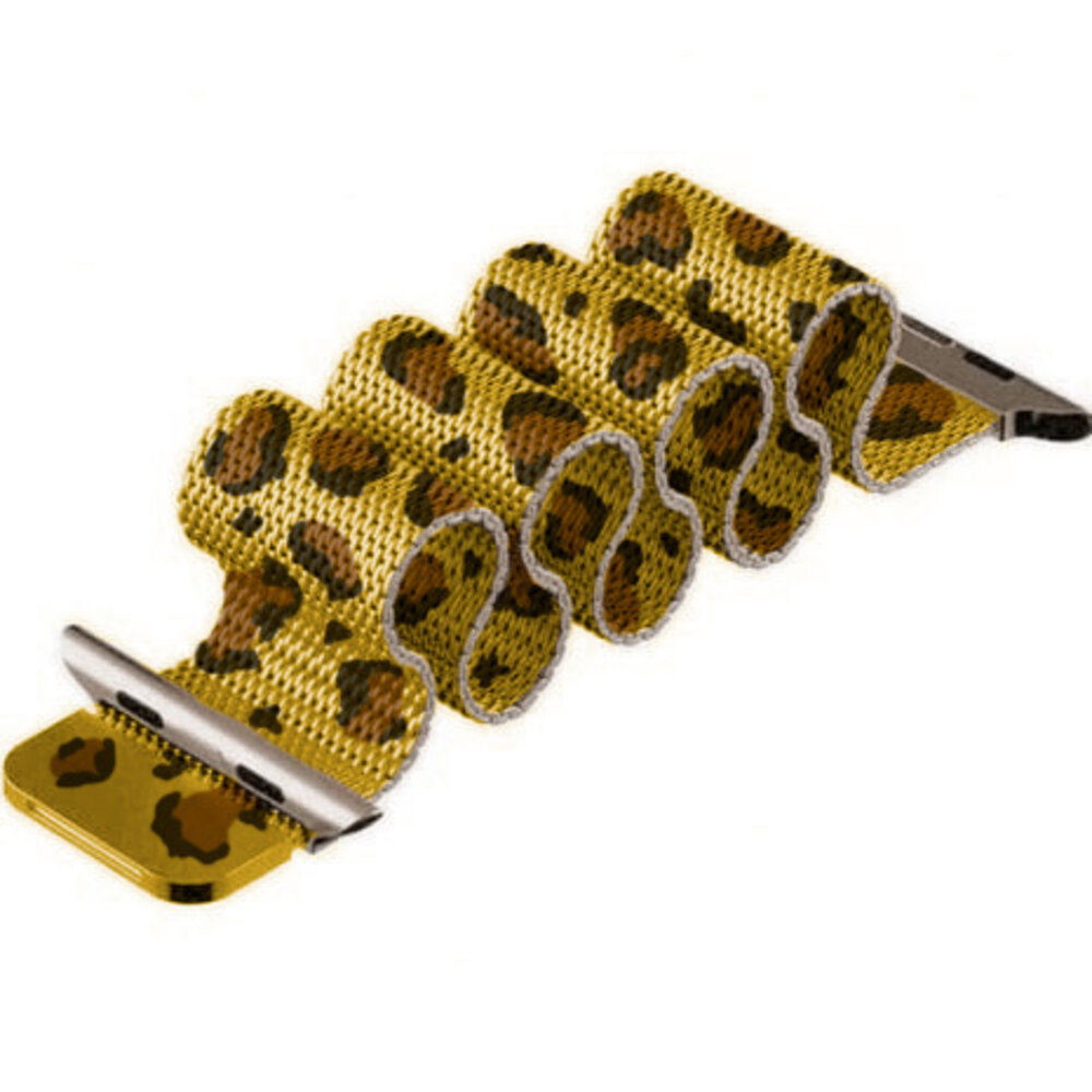 Strap-it Strap-it Bracelet Milanais Apple Watch (imprimé léopard)