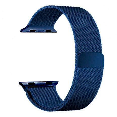 Strap-it Strap-it Bracelet Milanais Apple Watch (bleu)