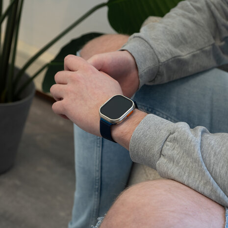 Strap-it Strap-it Bracelet Milanais Apple Watch (bleu)