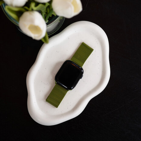 Strap-it Strap-it Bracelet Milanais Apple Watch (vert clair)